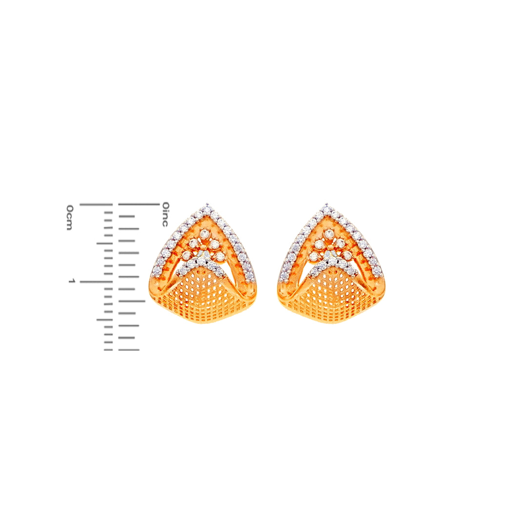 Lovely Pendant Set With CZ in 22K Gold