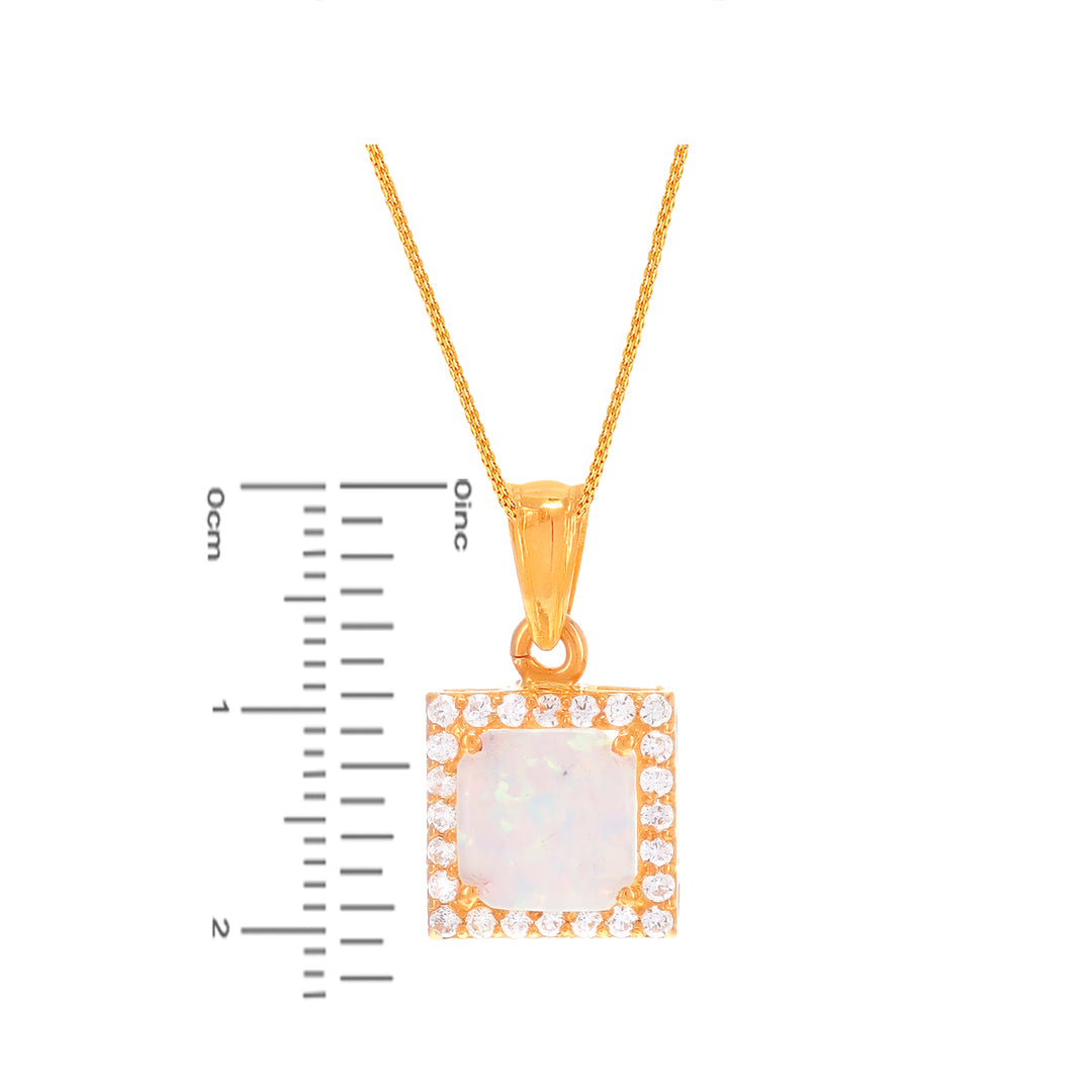 Lovely Antique Pendant Set With Opal & CZ in 22K Gold