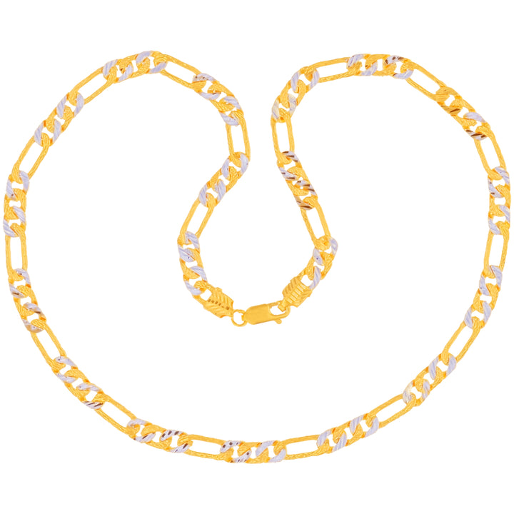 Link 18" Two-tone Reversible Chain in 22K Gold