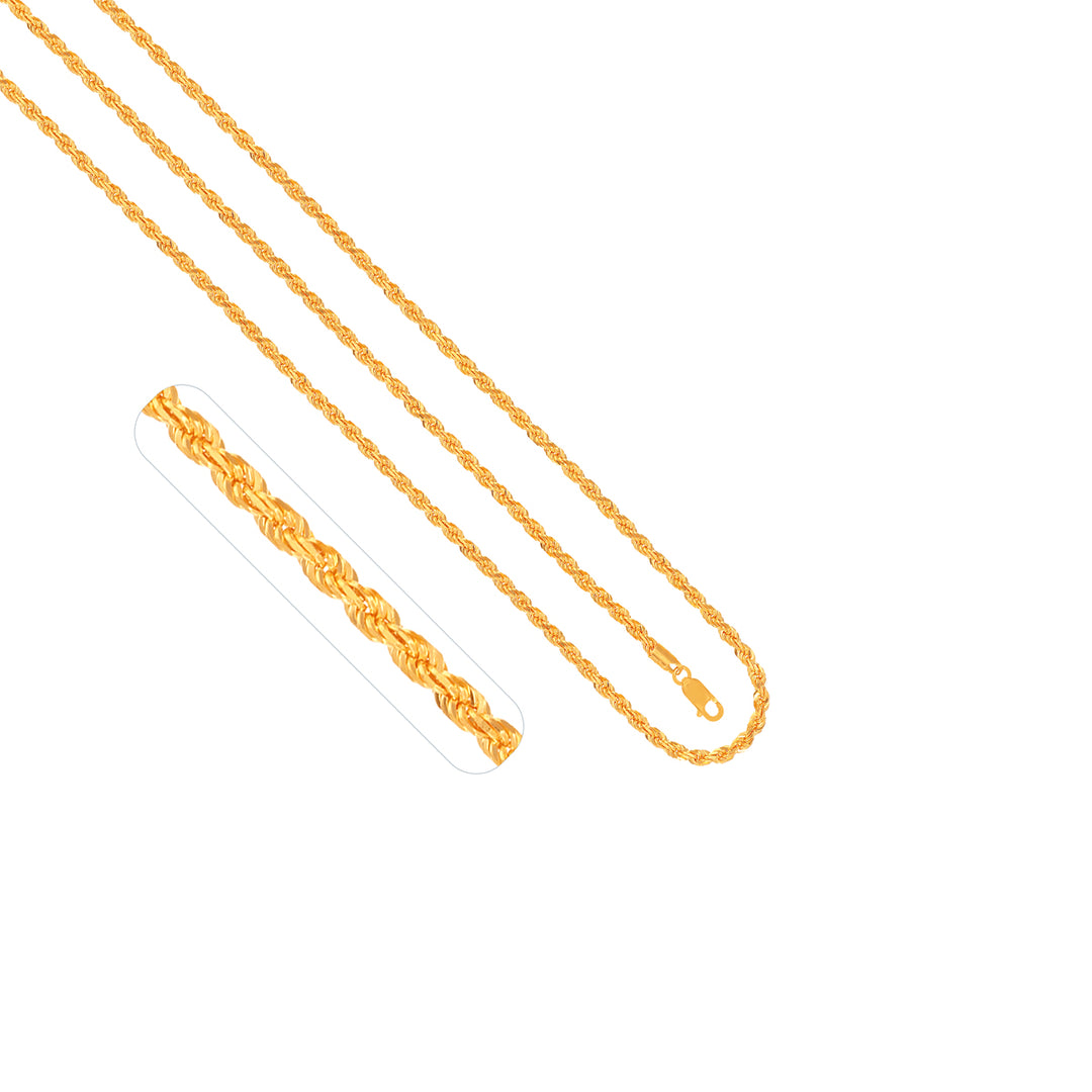 Rope 22" Chain in 22K Gold