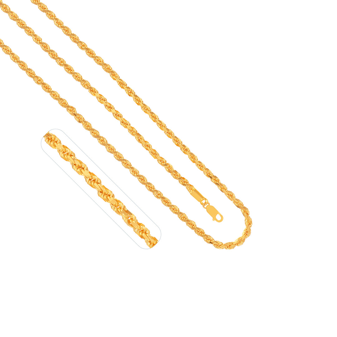 Rope 20" Chain in 22K Gold