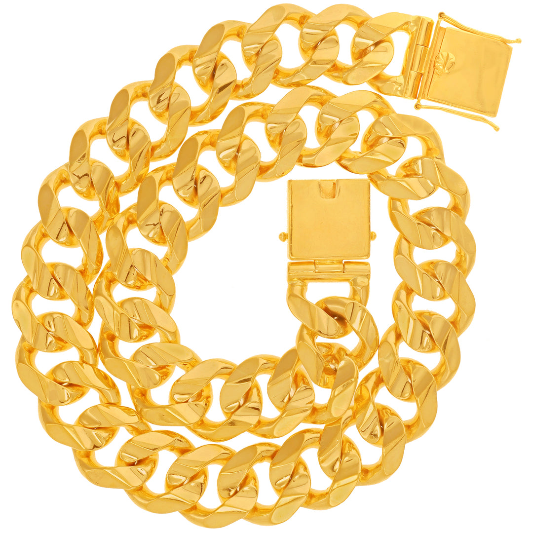 Cuban Link 24" Chain in 22K Gold