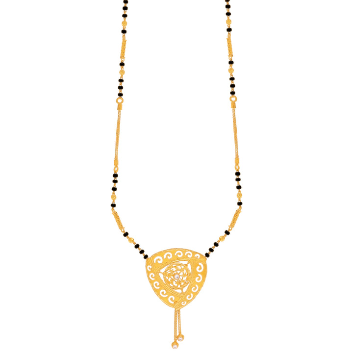 Intricate Mangalsutra With CZ in 22K Gold