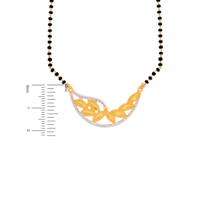 Brilliant Two tone Mangalsutra in 22K Gold