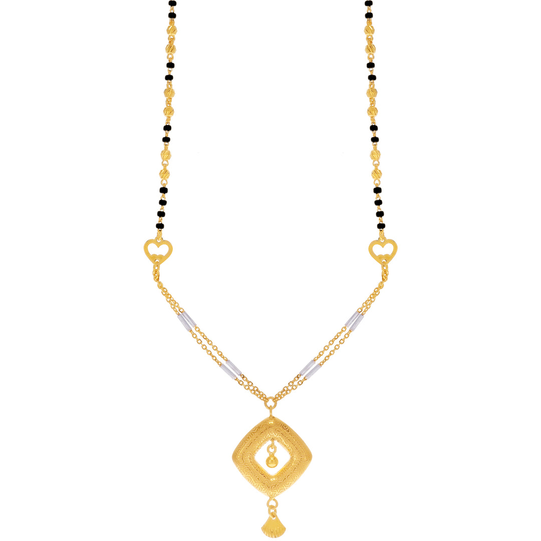 Alluring Two tone Mangalsutra in 22K Gold