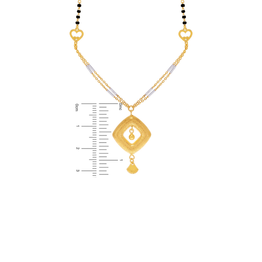 Alluring Two tone Mangalsutra in 22K Gold