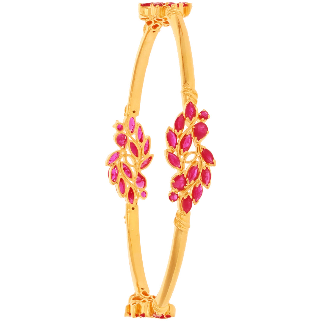 Ravishing 2pcs Kara With Ruby in 22K Gold