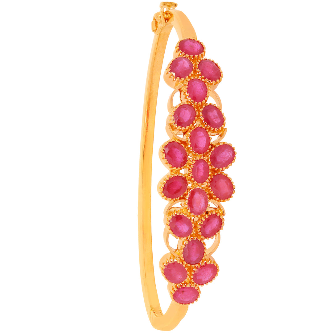 Endearing Bangle Bracelet With Ruby in 22K Gold
