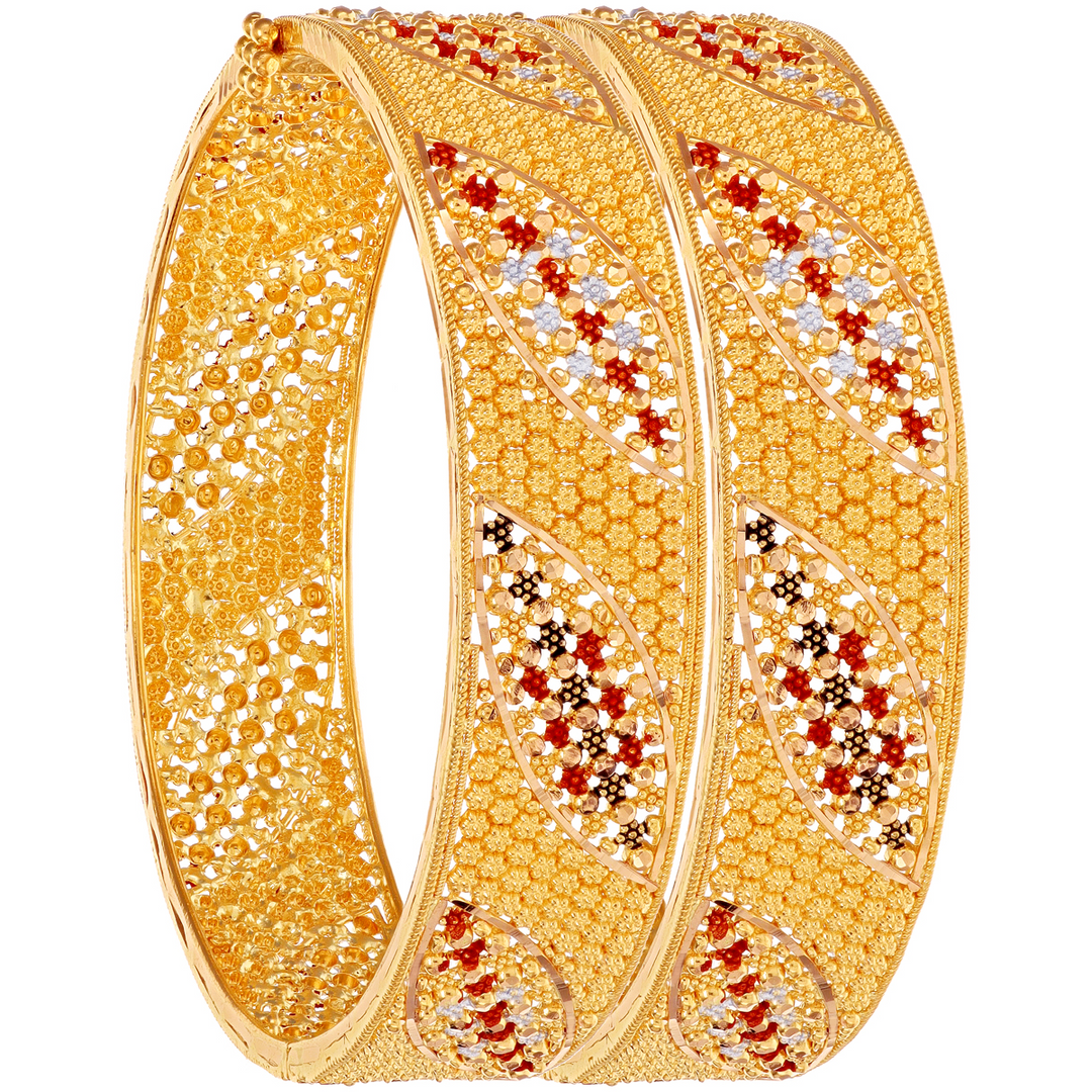 2.5 Size Openable Set Of 2pcs Kara in 22K Gold