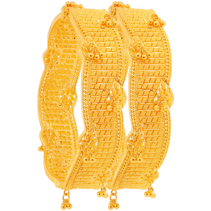 Intricate 2pcs Kara in 22K Gold