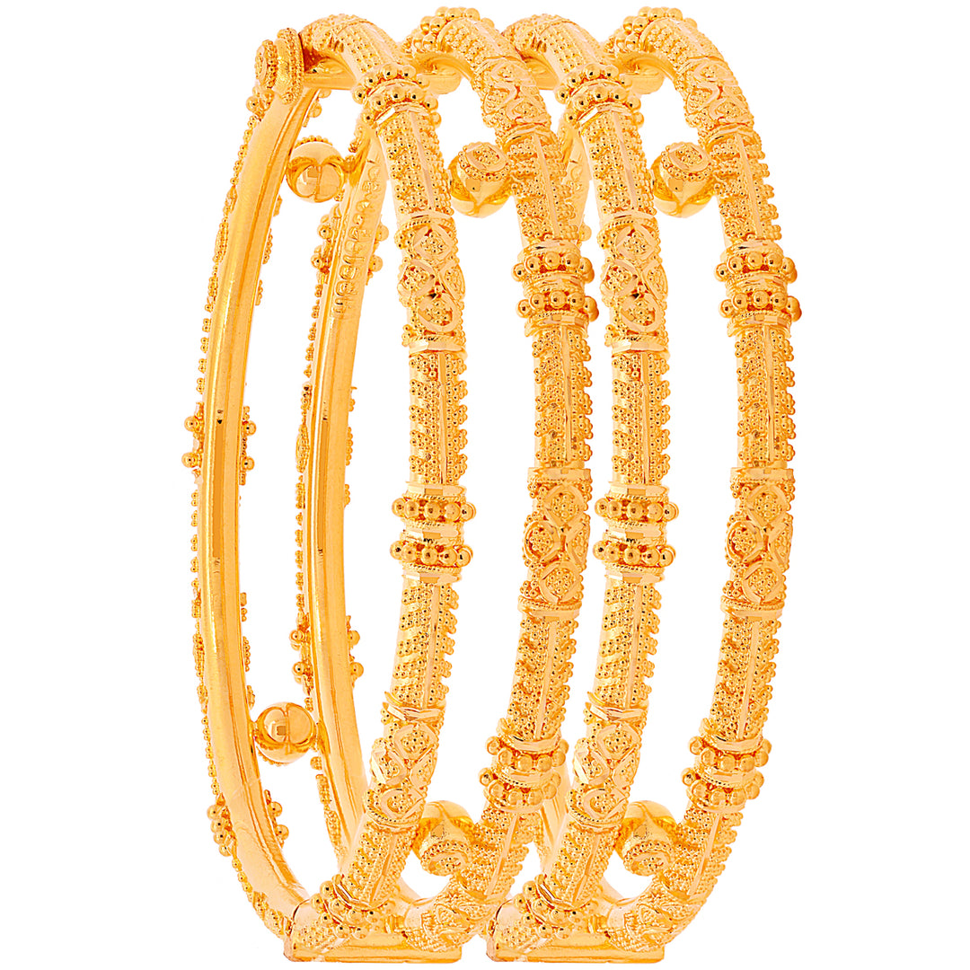 Ravishing Pipe Openable 2pcs Kara in 22K Gold