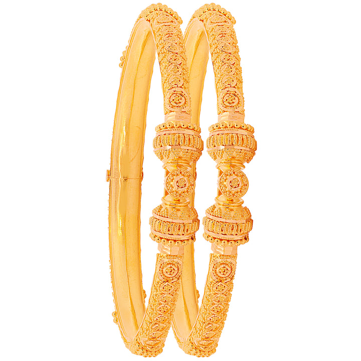 Delightful Pipe Openable 2pcs Kara in 22K Gold