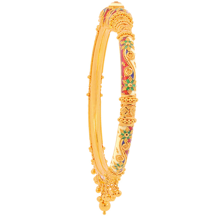 Stunning Minakari Pipe Openable 2pcs Kara in 22K Gold