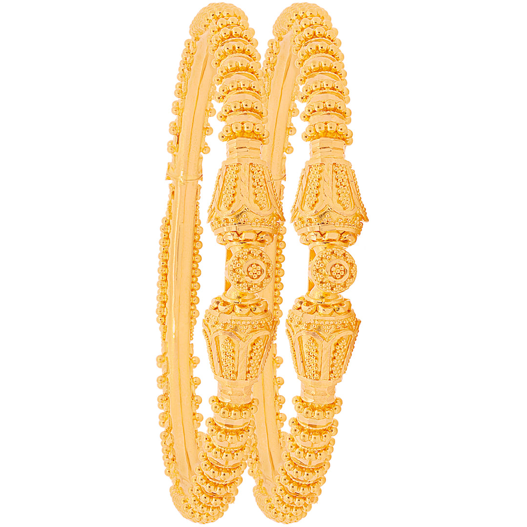 Lovely Pipe Openable 2pcs Kara in 22K Gold