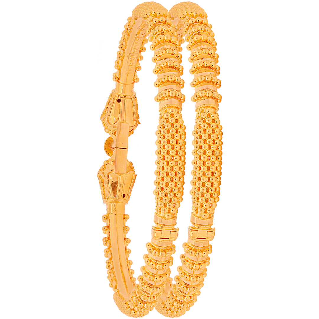 Lovely Pipe Openable 2pcs Kara in 22K Gold