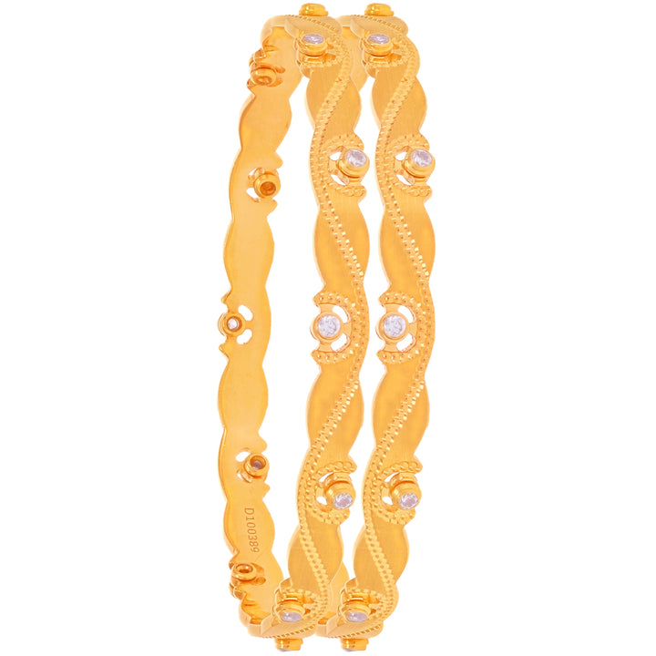 2.6 Size Set Of 2Pcs Bangles in 22K Gold