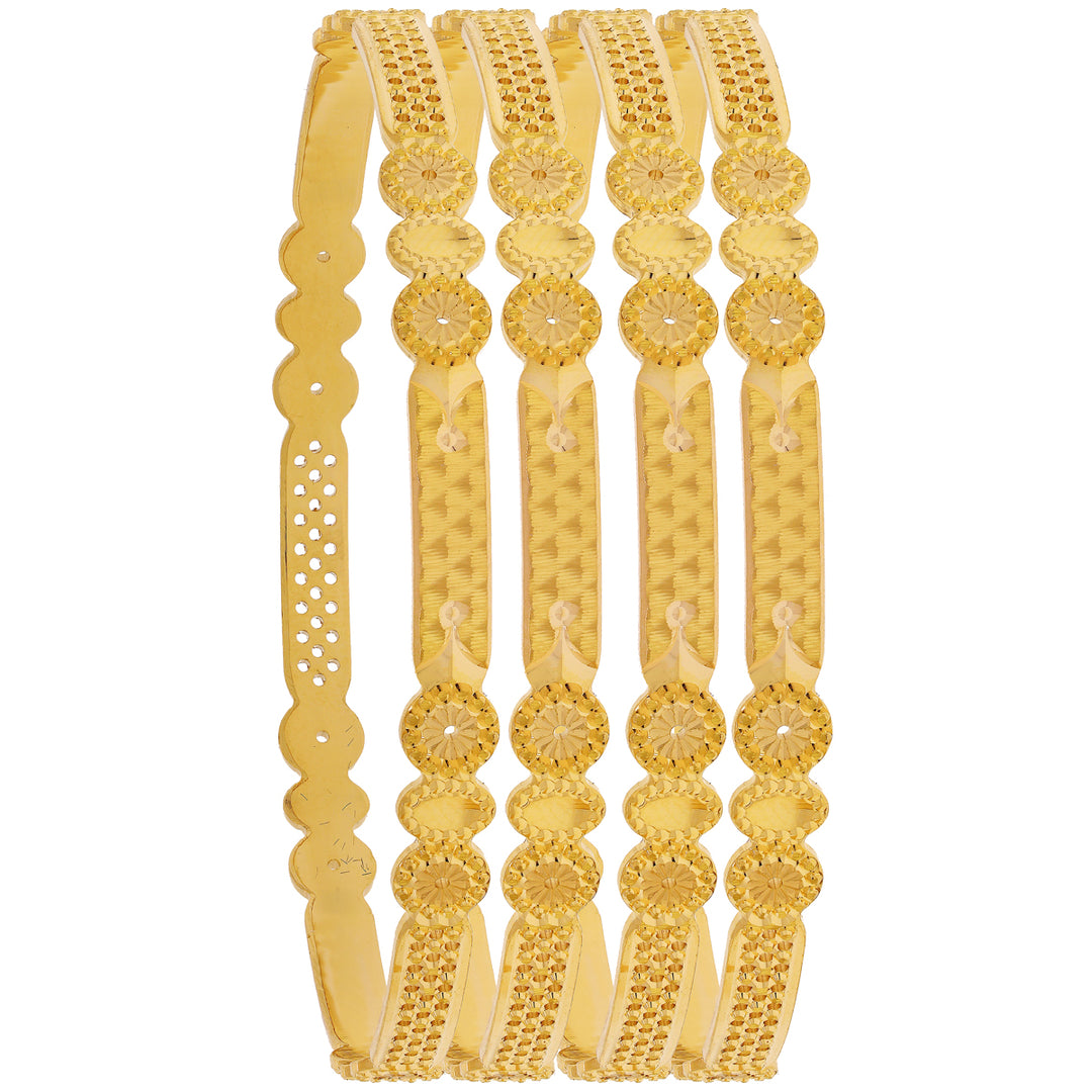 2.4 Size Set of 4pcs Bangles in 22K Gold