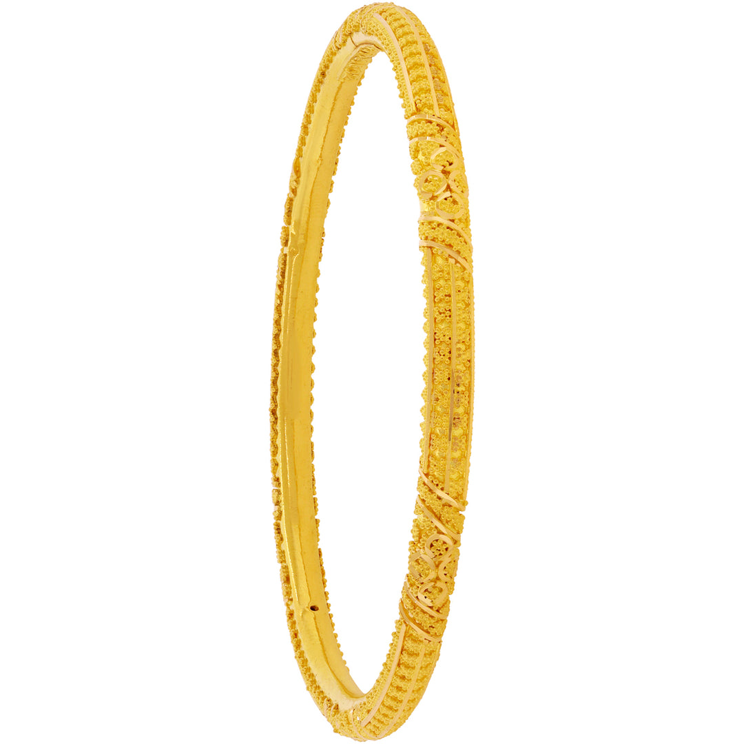 2.9 Size Set of 4pcs Pipe Bangles with in 22K Gold