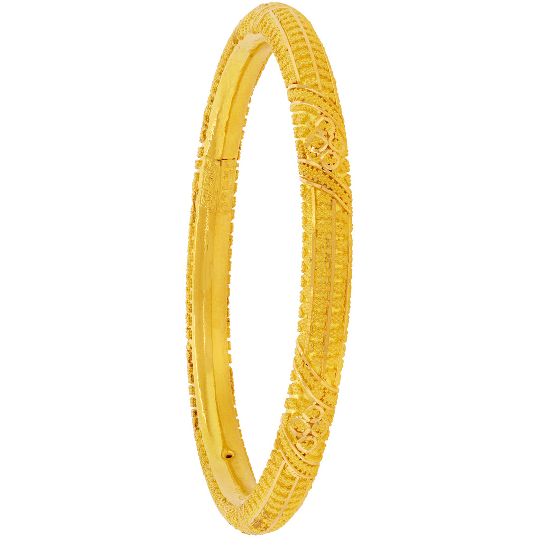 2.9 Size Set of 4pcs Pipe Bangles with in 22K Gold