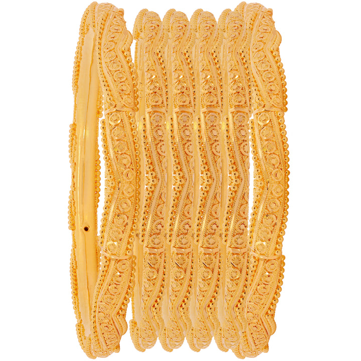 2.11 Size Set Of 6Pcs Bangles in 22K Gold