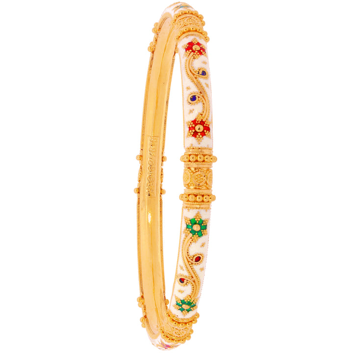 2.7 Size Minakari Pipe Set Of 6Pcs Bangles in 22K Gold