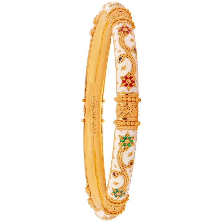 2.7 Size Minakari Pipe Set Of 6Pcs Bangles in 22K Gold