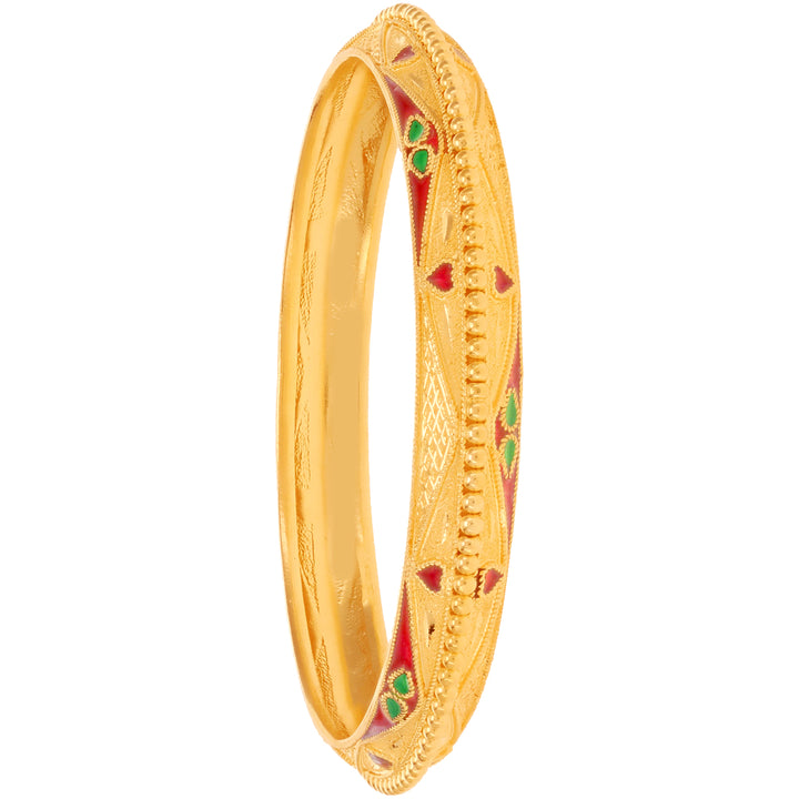 2.6 Size Minakari 2pcs Bangle in 22K Gold