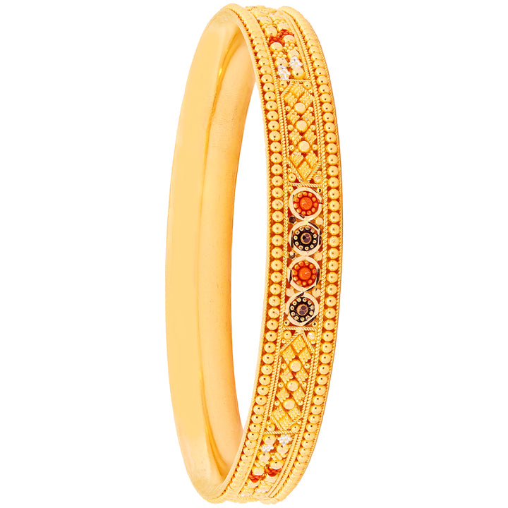 2.4 Size Three tone Set of 6pcs Bangles in 22K Gold