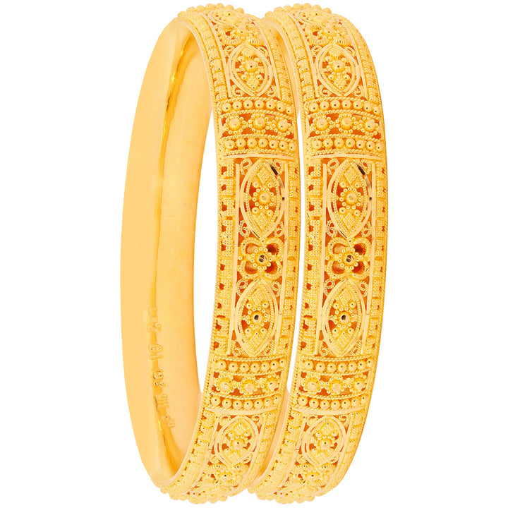 2.3 Size Set of 6pcs Bangles in 22K Gold