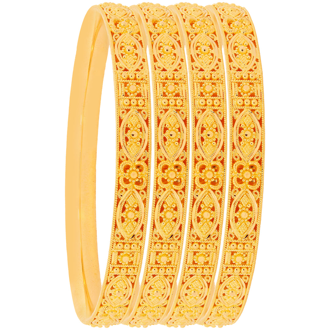 2.3 Size Set of 6pcs Bangles in 22K Gold