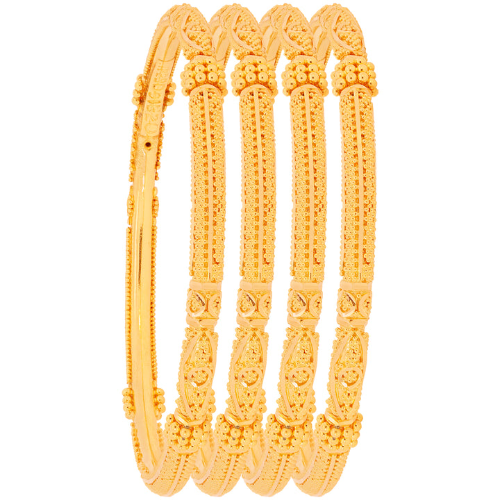 2.2 Size Pipe Set of 6pcs Bangles in 22K Gold