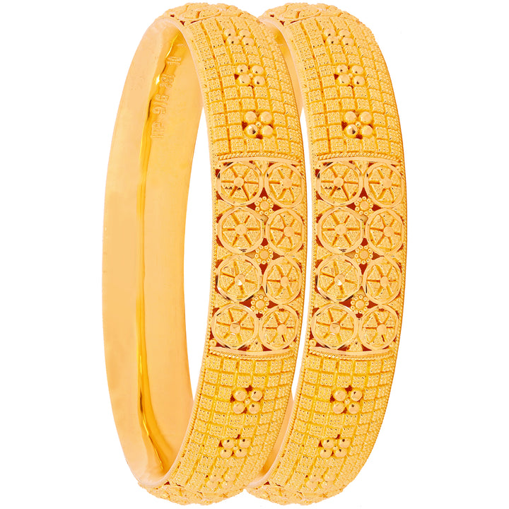 2.3 Size Set of 6pcs Bangles in 22K Gold