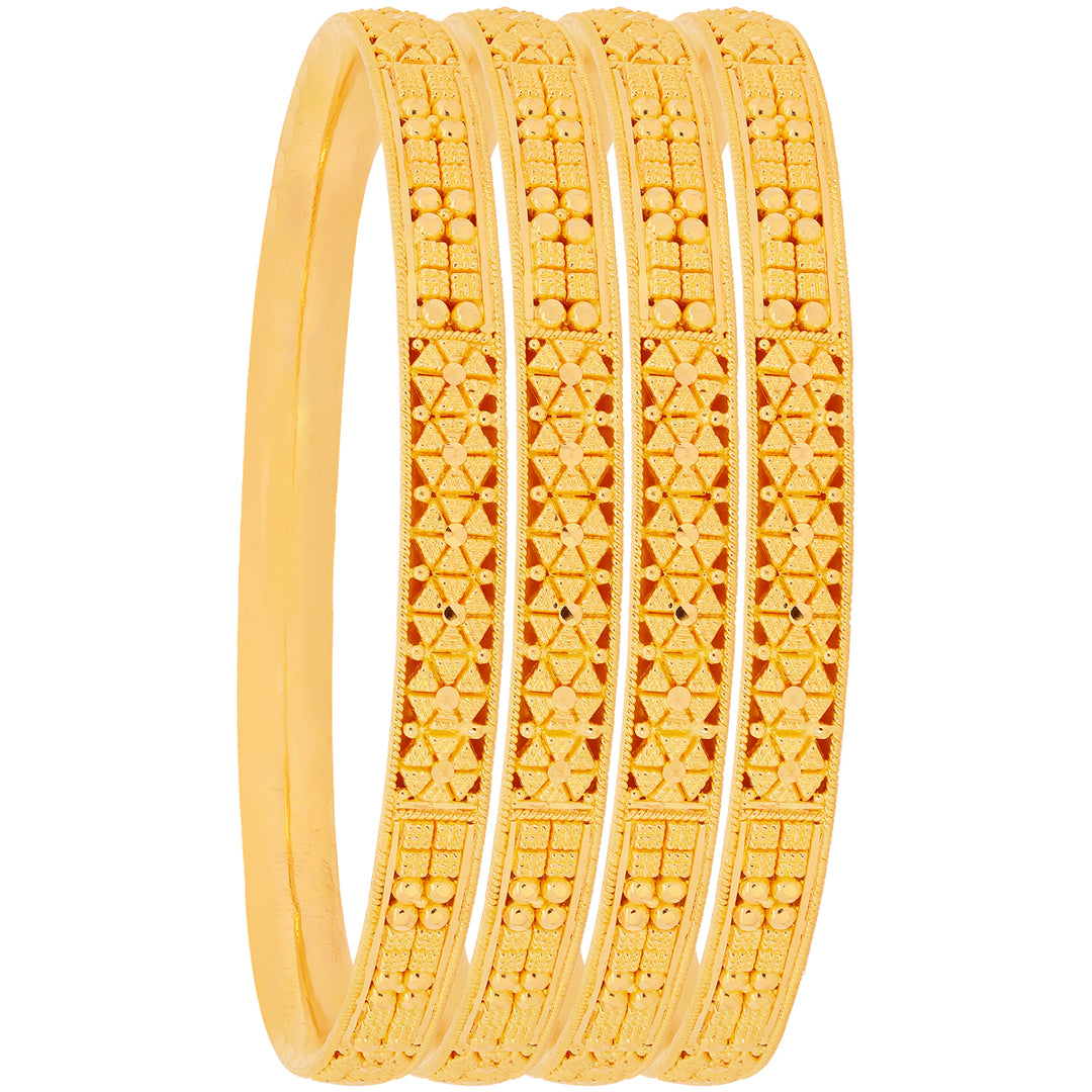 2.3 Size Set of 6pcs Bangles in 22K Gold
