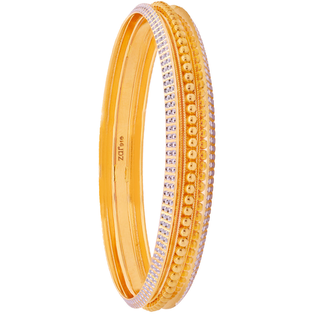 2.7 SizeTwo tone Set of 2pcs Bangles in 22K Gold