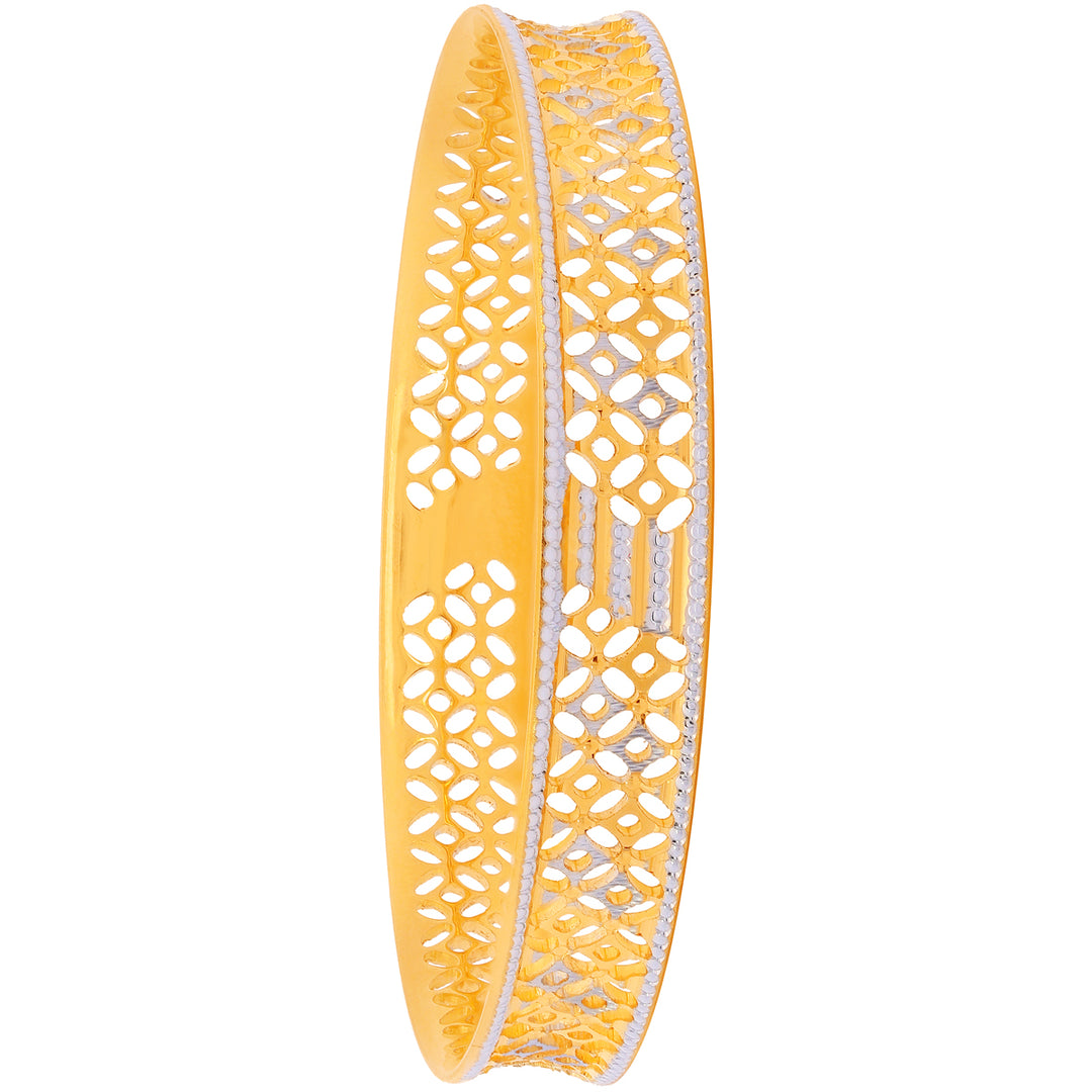 2.6 Size Two tone Set of 2Pcs Bangles in 22K Gold