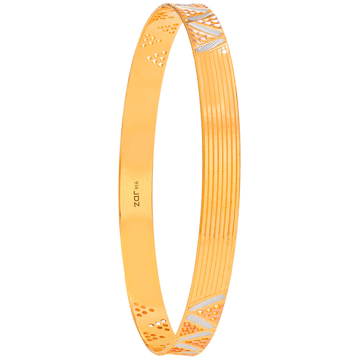 2.8 Size Three tone 2Pcs Bangle in 22K Gold