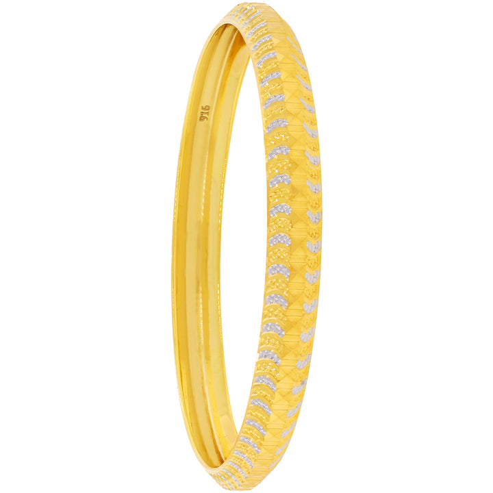 2.8 Size Two tone 2pcs Bangle in 22K Gold