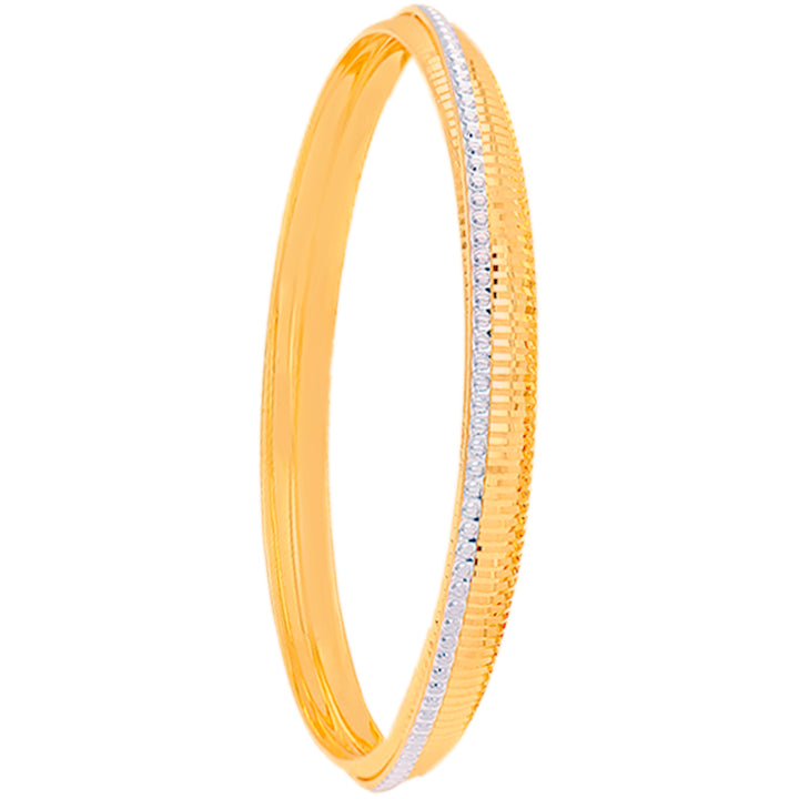 2.10 Size Two tone 2pcs Bangle in 22K Gold