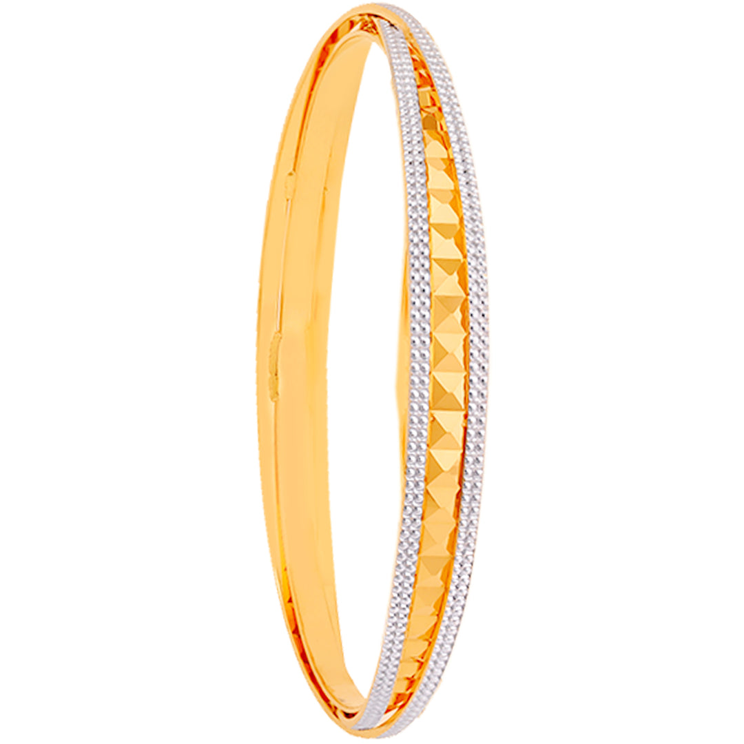2.6 Size Two tone 2pcs Bangle in 22K Gold