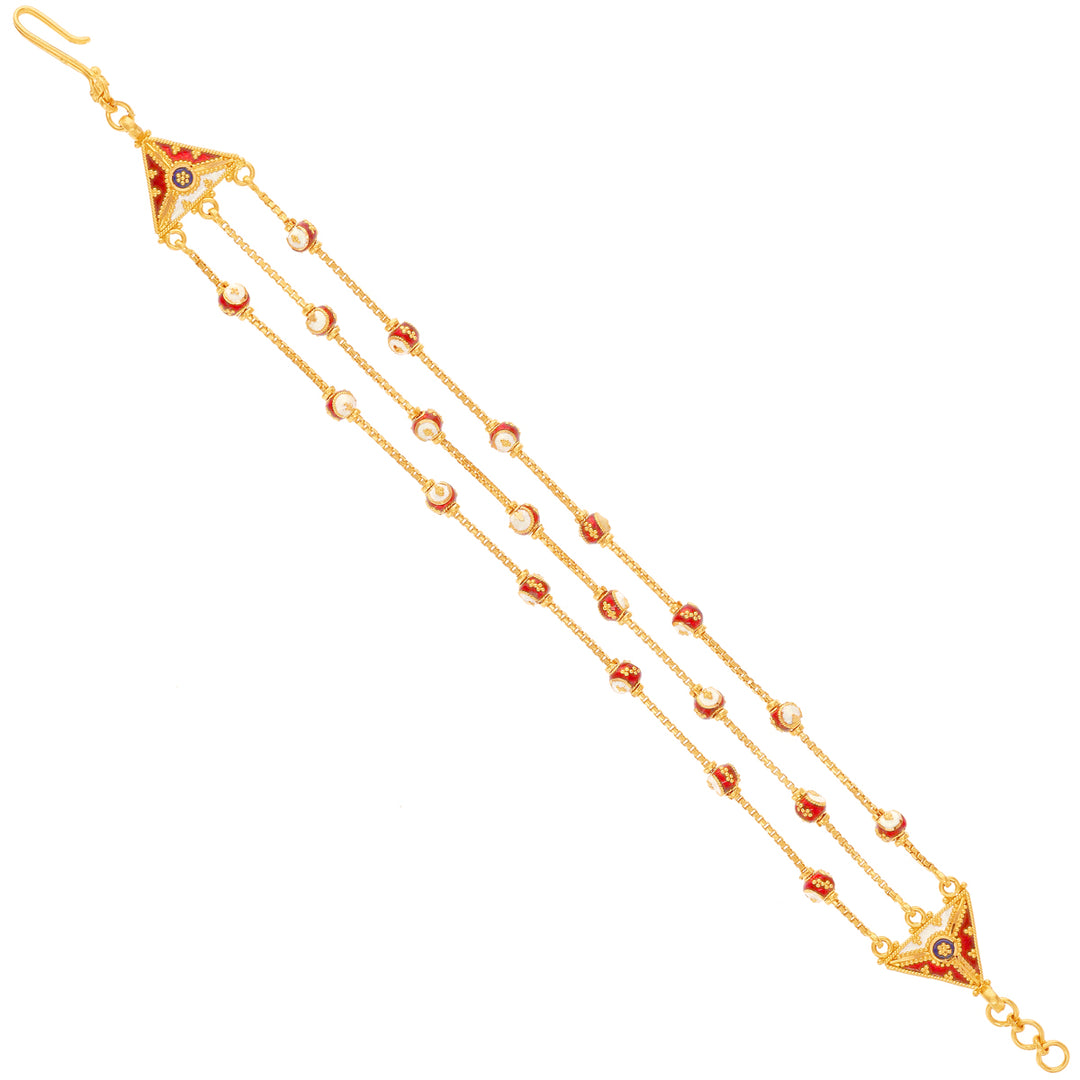 Intriguing Minakari Bracelet in 22K Gold