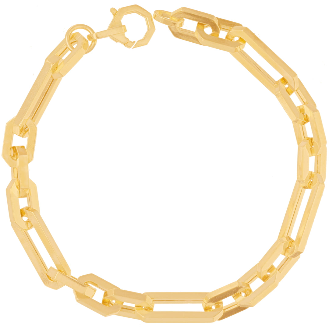 Link Hollow Bracelet in 18K Gold