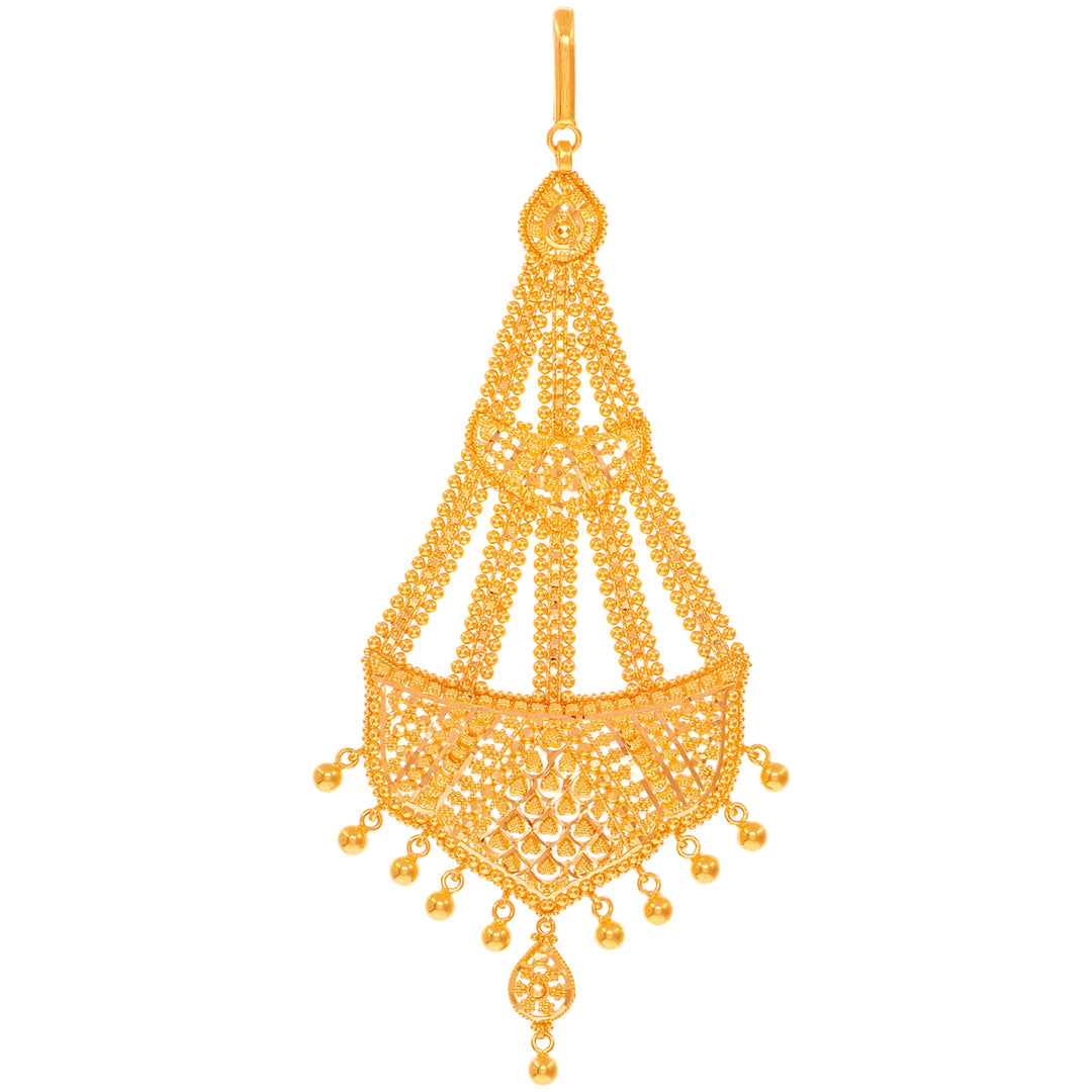 Intricate Maang Tikka in 22K Gold