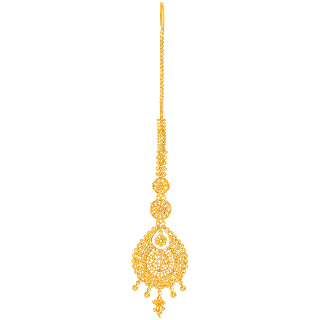 Delightful Maang Tikka in 22K Gold