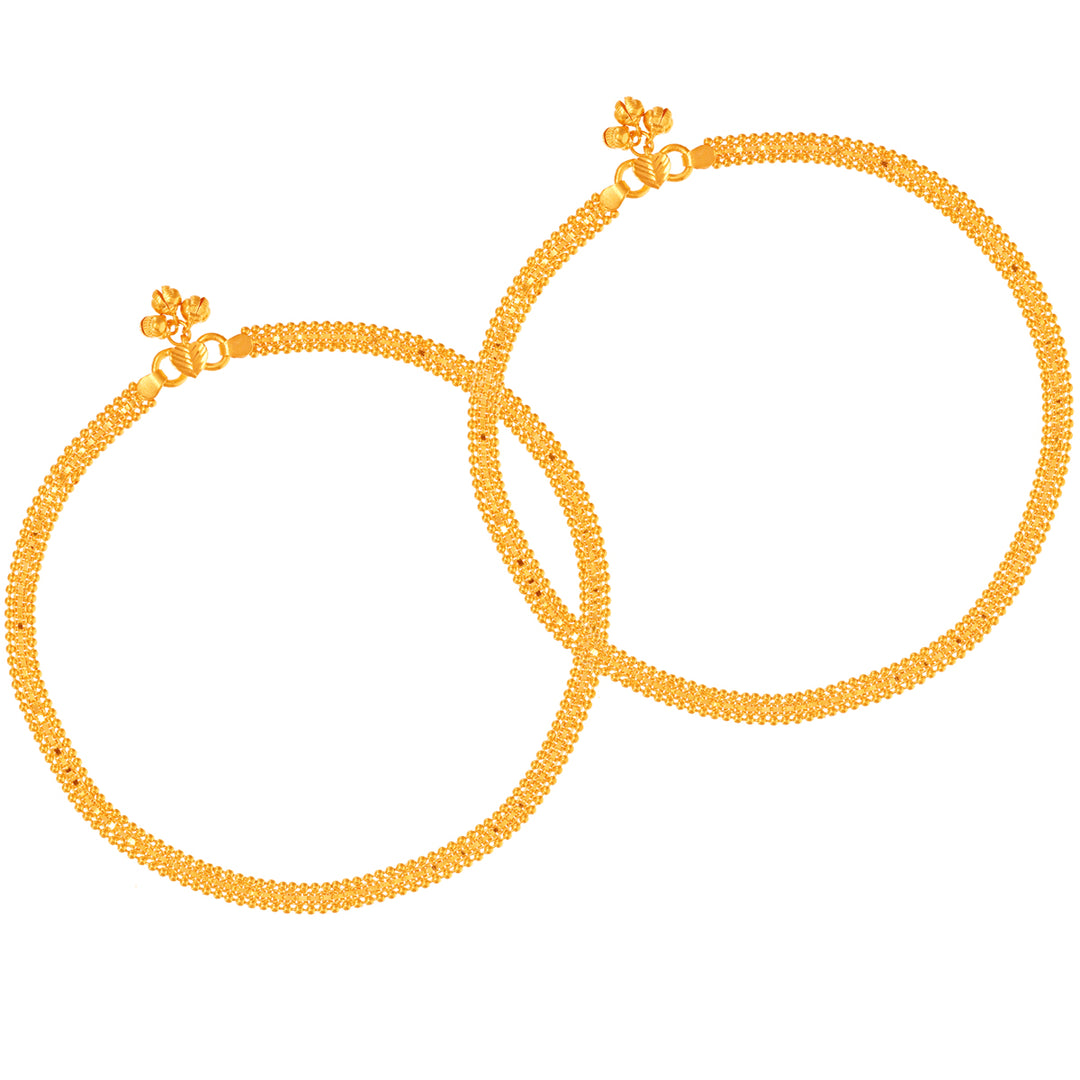 Endearing 2pcs Payal in 22K Gold