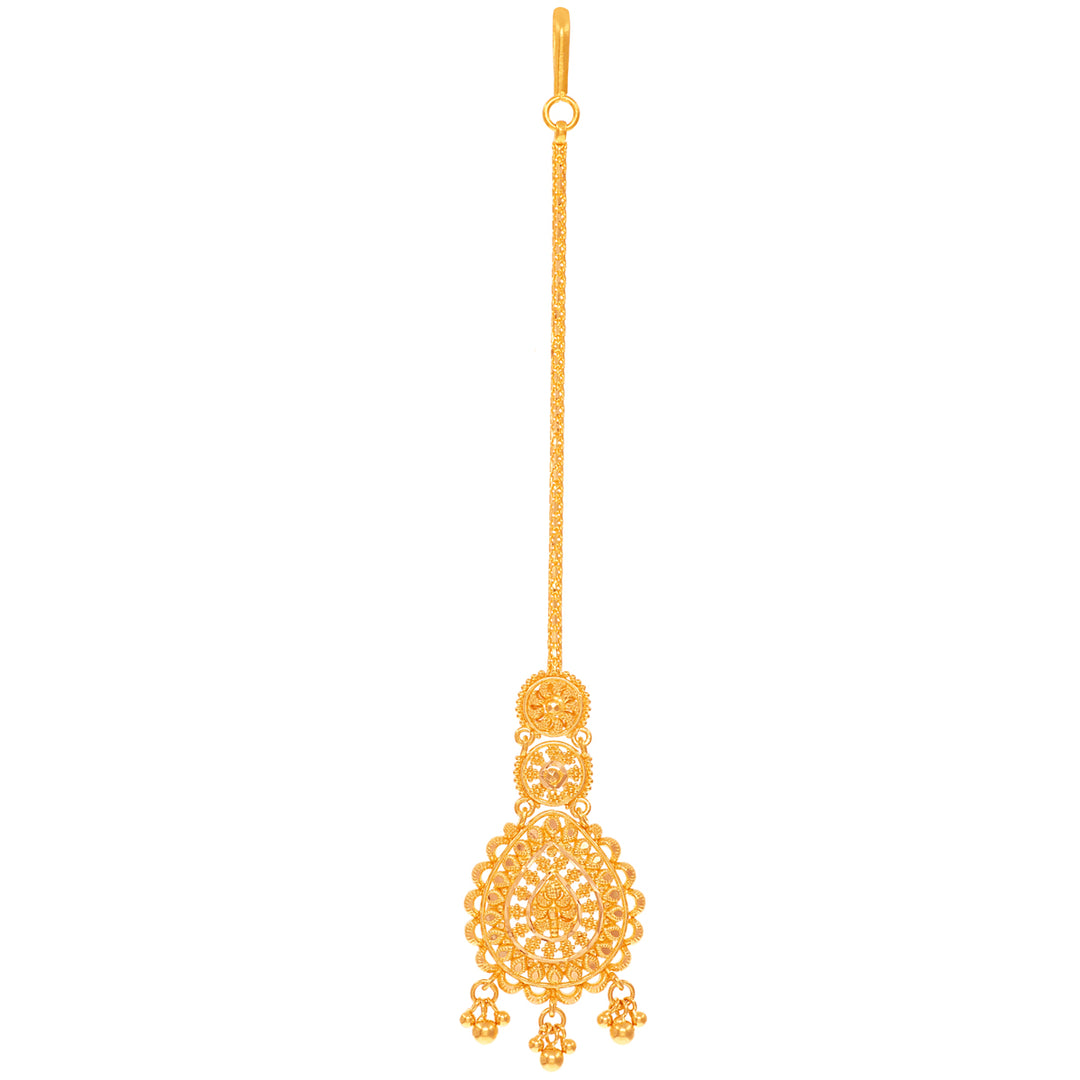 Glamorous Maang Tikka in 22K Gold