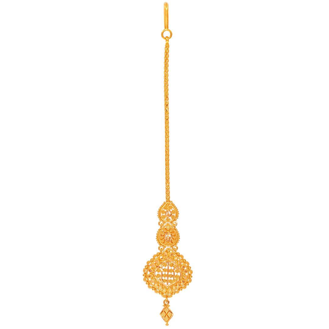 Opulent Maang Tikka in 22K Gold