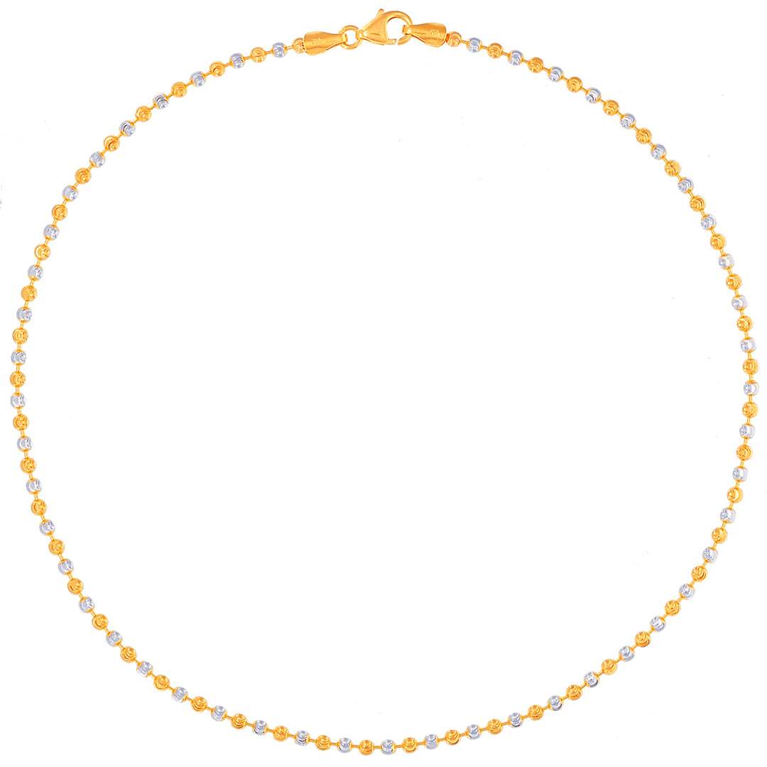 Alluring Two tone 2pcs Payal in 22K Gold