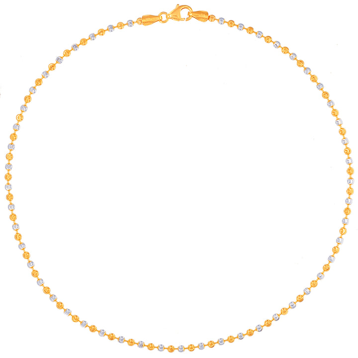 Alluring Two tone 2pcs Payal in 22K Gold