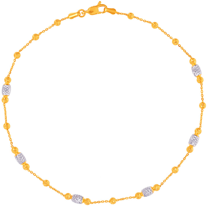 Stunning Two tone 2pcs Payal in 22K Gold