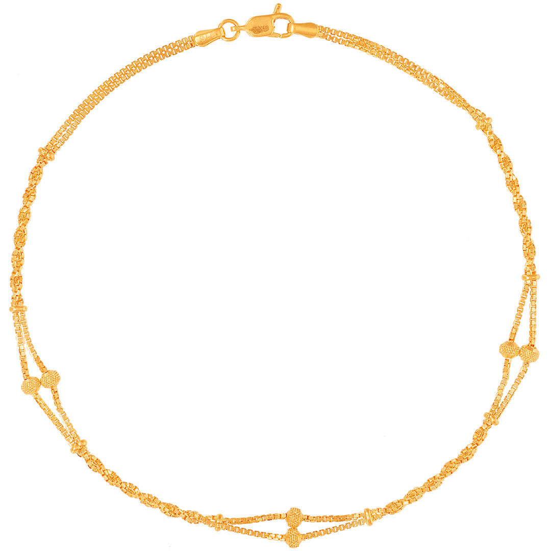 Attractive 2pcs Payal in 22K Gold